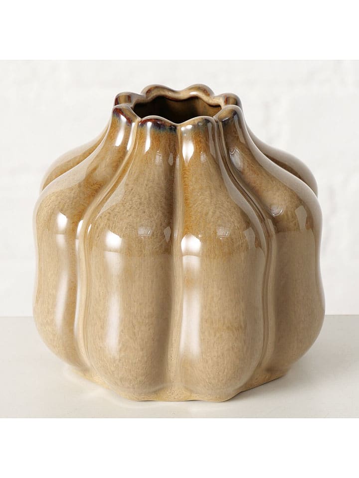 Boltze Vase "Aurelia" in Hellbraun - (H)11,3 x Ø 12,5 cm - onesize