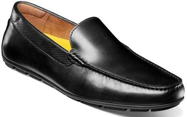 Florsheim Motor Moc Toe Venetian Driver - Mens 8.5 Black Slip On Medium
