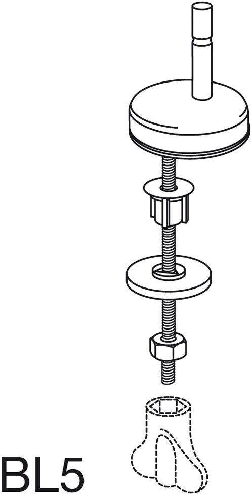 Pressalit universal hinge for Raja