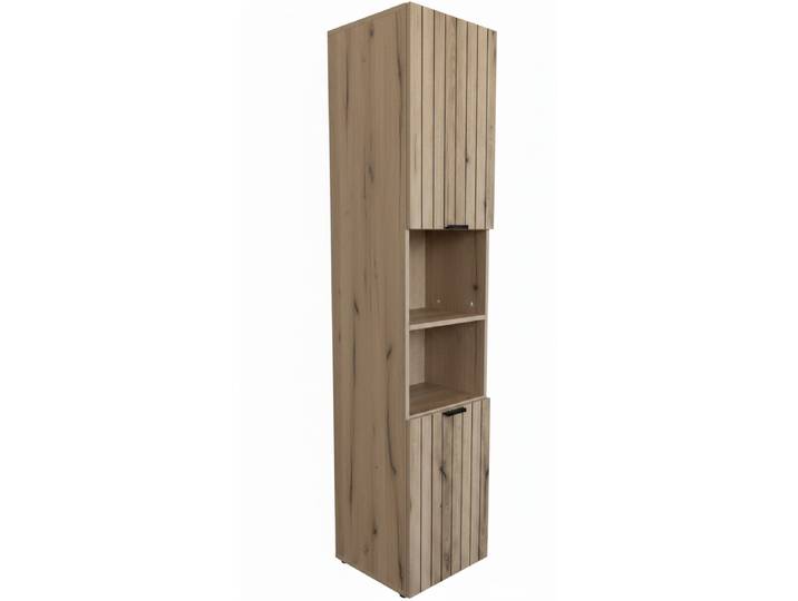 Hochschrank OTTO HOME Baltrum , braun (evoke, eiche), B:40cm H:187,7cm T:30,6cm, FSC-zertifizierter Holzwerkstoff, Schränke, Hochschrank, Breite 40 cm dekorative Lamellenoptik