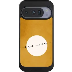 Nivocase Hülle für Google Pixel 10 Pro Handyhülle NIVOcore Case Schwarz Mond Nacht Vogel (Google Pixel 10 Pro), Smartphone Hülle, Schwarz