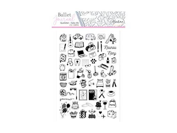 Aladine - Dagelijks Stampo Bullet Journal - Schuimstempelbord, siliconen voetafdruk - Ideaal voor bullet journal, scrapbooking, notitieboeken - DIY creatieve hobby's