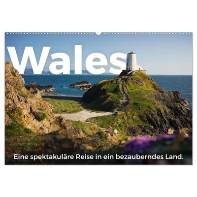Wales - Eine spektakuläre Reise in ein bezauberndes Land. (Wandkalender 2027 DIN A2 quer), CALVENDO Monatskalender