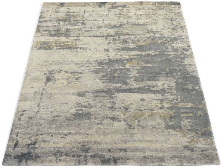 Teppich MUSTERRING ANGELES PILANO , blau (petrol), B:200cm H:10mm L:300cm, Viskose, Teppiche, Teppich, exlcusive MUSTERRING DELUXE COLLECTION, Bambus-Viskose feine Knüpfung