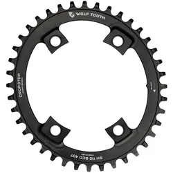 Wolf Tooth PowerTrac Elliptical Shimano Kettenblatt, 110 BCD Asymmetric, 4-Loch, 42 Z., Drop-Stop B, black