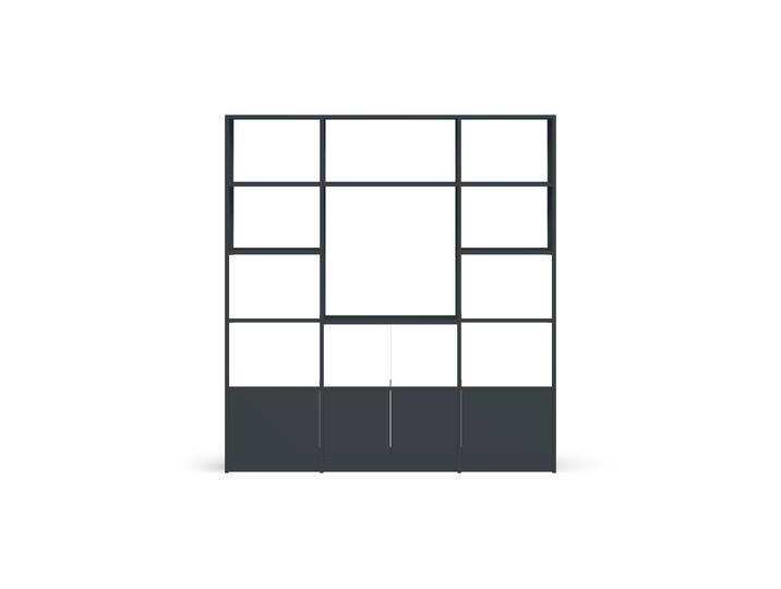 Stylische TV Wand - TV-Regal nach Maß MDF Lackiert Anthrazit­grau RAL&nbsp;7016