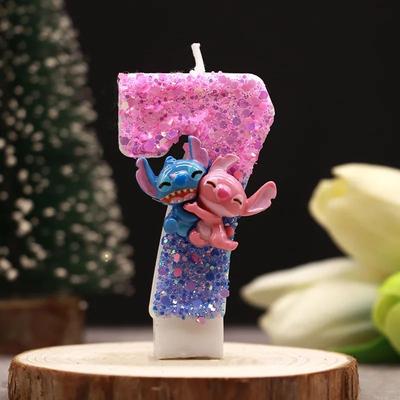 Inspired Living Stitch Number Birthday Candle Cartoon Cake Decoration For Kids Party 7