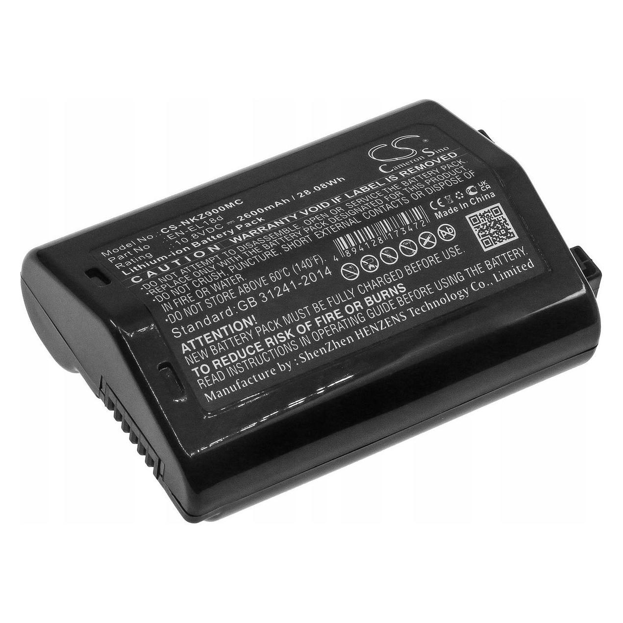 CS Cameron Sino Akumulator Bateria Typ En-el18d Do Nikon D 6 Z 9 D6 Z9 Cameron Sino 2600mah / Cs-nkz900mc (Kamera Akku) (CAMERON SINO)