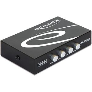 DeLock USB-Switch 87634, USB 2.0, für 4 PC, 4 In 1 Out, 4 USB-B Buchsen auf 1 USB-A Buchse