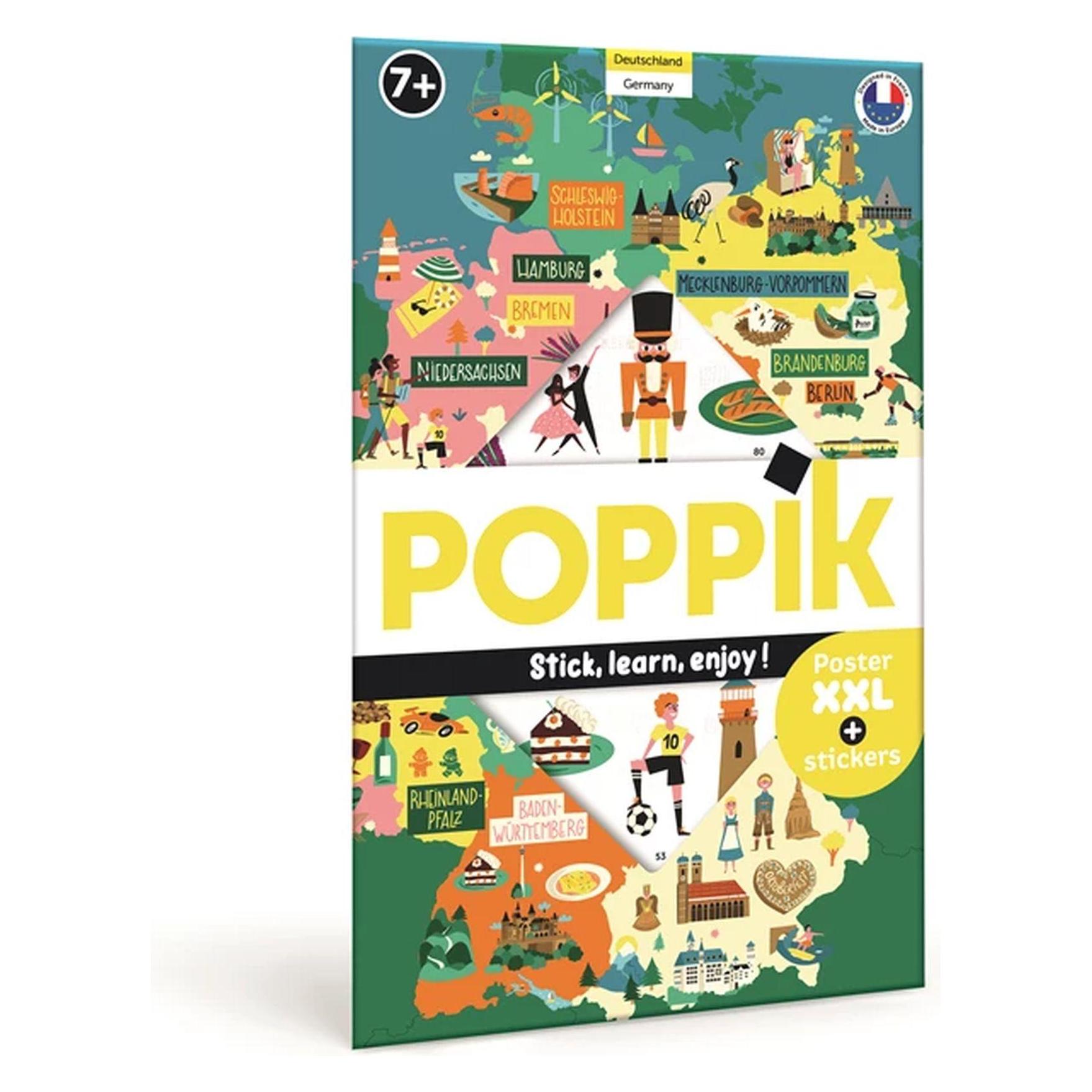 Poppik Sticker Lernposter Deutschland (81 Sticker) (DIS045)