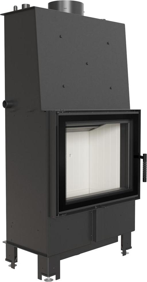 Kamin mit Wassermantel KRATKI LUCY 12kW Ø200 Montageset mit Schließung