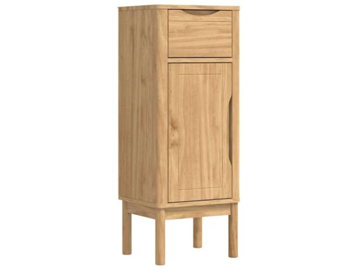 Regal 35 x 30 x 90 cm mit 1 Schublade mit 1 Tür aus Massivholz Kiefer Massivholz Kiefer, verstellbares Regal mit drei Höhenverstellungen, für kleine Bäder und Gästetoiletten, 9,9 kg Eigengewicht
