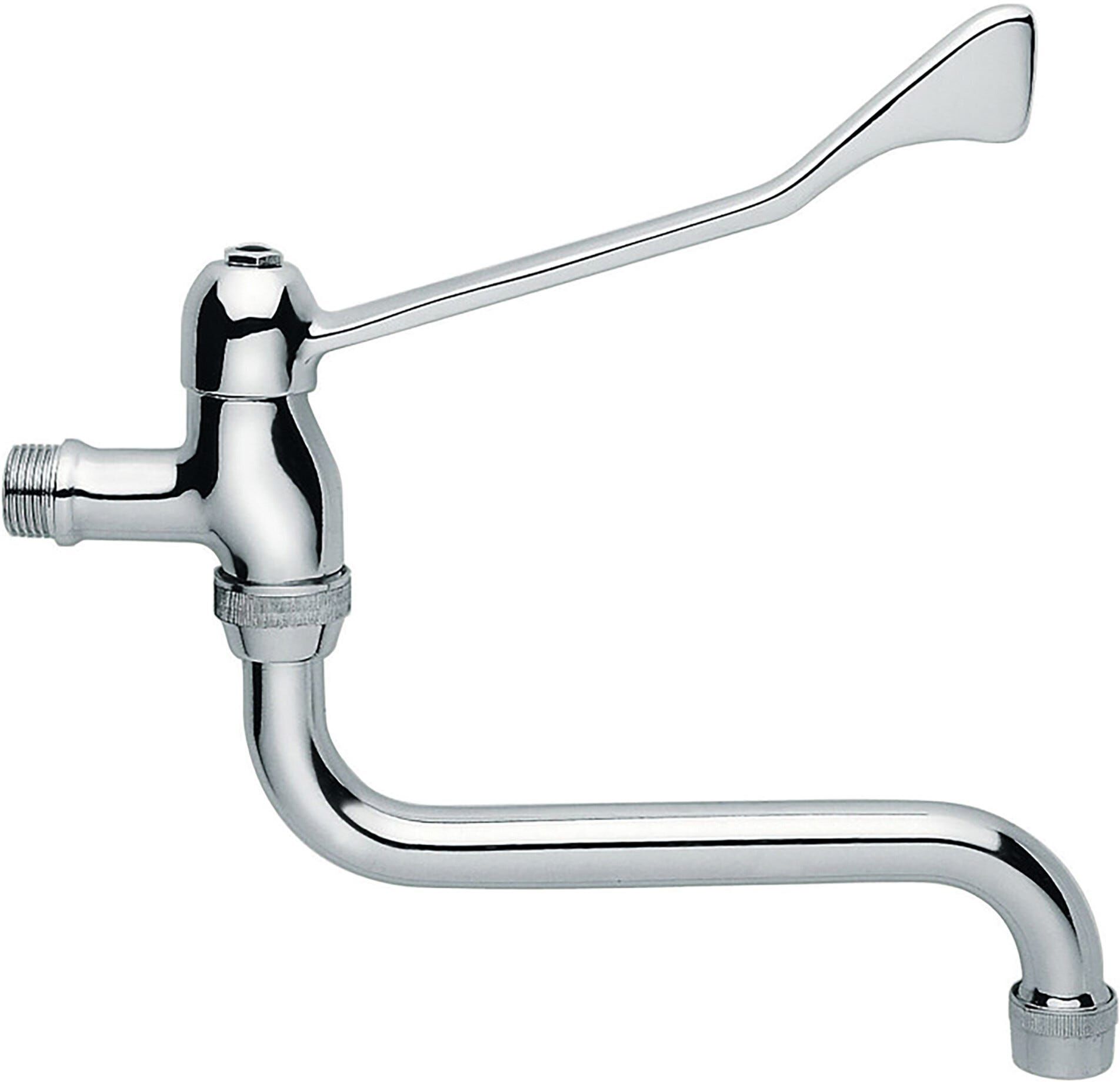 Idral RUBINETTO  LAVABO A PARETE CON BOCCA ORIENTABILE E LEVA CLINICA
