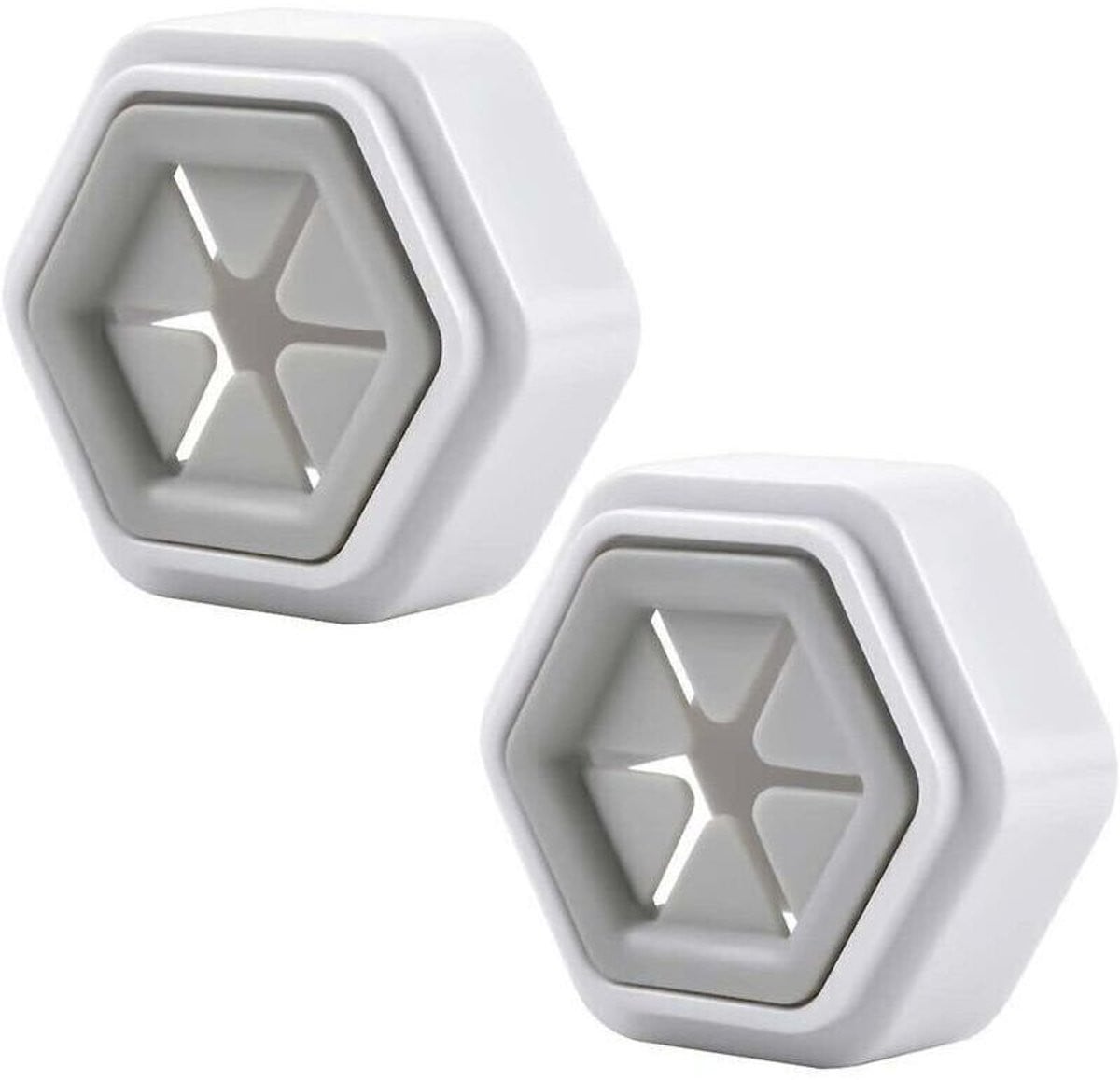 Set van twee zelfklevende handdoekhaken voor badkamer en keuken, wit