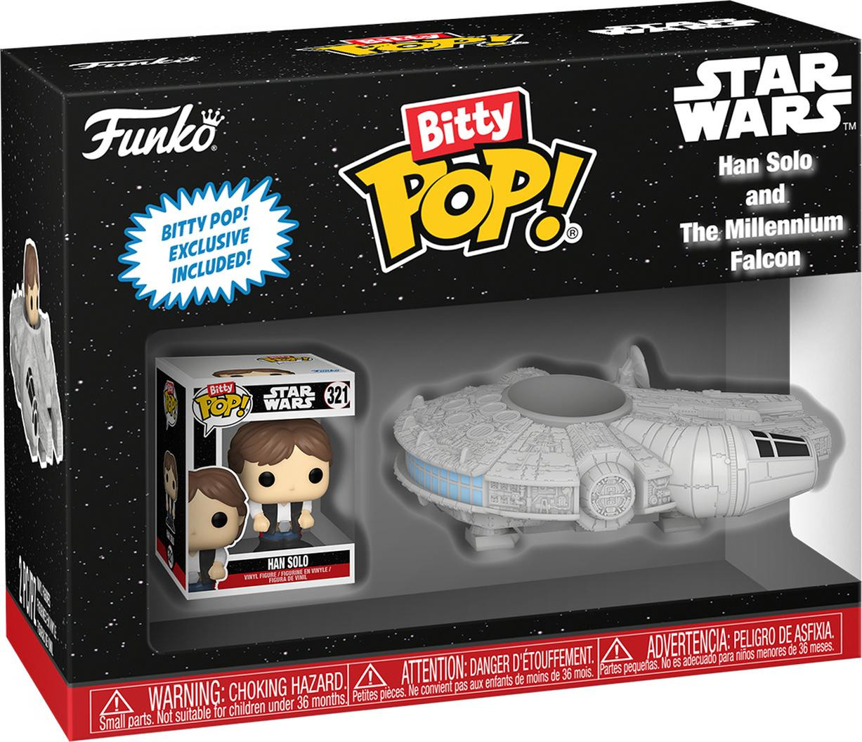 Funko Bitty Pop! Rides Star Wars Han Solo en de Millennium Falcon