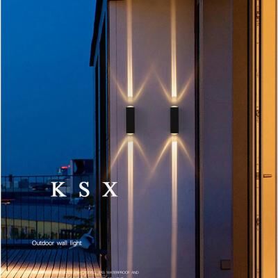Silver Stone Store Outdoor LED Wall Light, Waterproof Balcony Terrace Wall Lamp, Porch Garden Lighting Sconce yellow 6w Ac110v220v