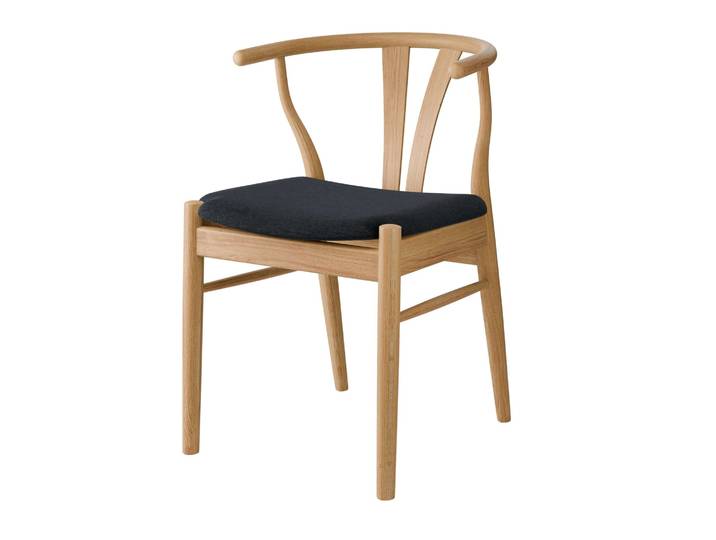 Stuhl HAMMEL FURNITURE Freja, Massivholz Stuhl mit gepolstertem Sitz – komfortabel & robust , braun (, eiche geölt, eiche geölt, dunkelgrau), B:53cm H:75cm T:54cm, Massivholz, Stoff, Stühle, Stuhl, Massivholz, gepolsterte Sitzfläche, versch. Farbvarianten