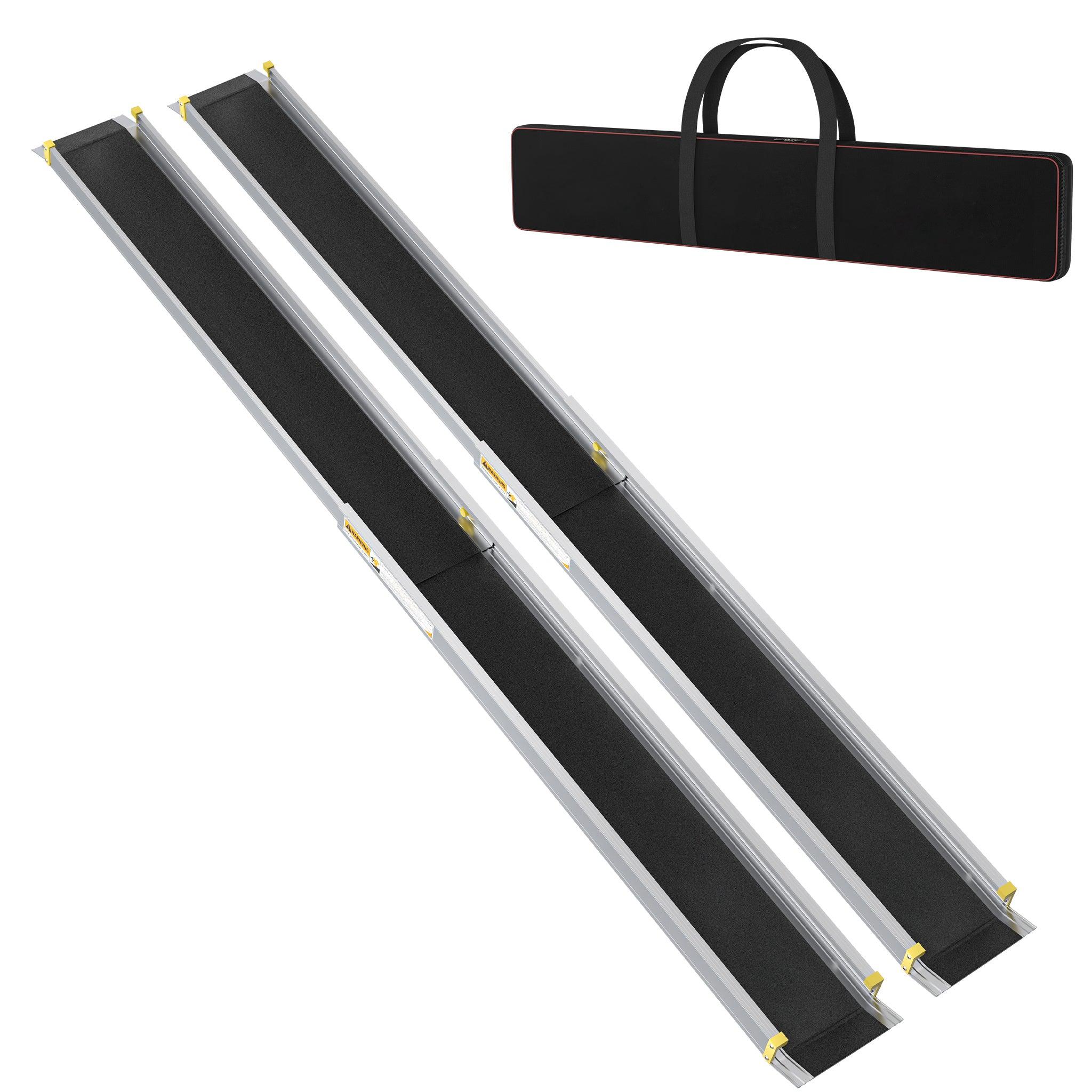 Rampen für Rollstühle, Teleskoprampen, Aluminium, Trittstufehilfe, verstellbar, bis zu 300 kg Tragfähigkeit