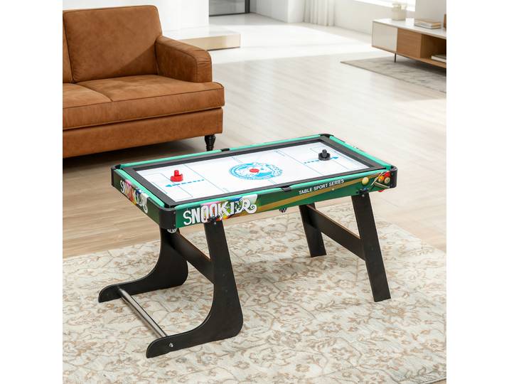 HOMCOM Table de Jeux 6 en 1 Pliable Billard Baby-Foot 118cm