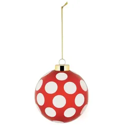 Alessi Delight Weihnachtsbaumkugel rot/weiß