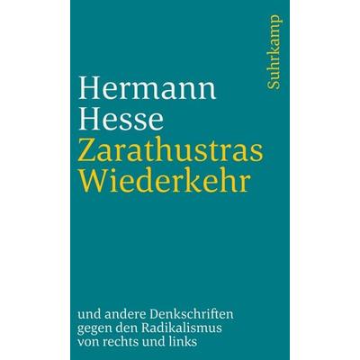 Zarathustras Wiederkehr, Taschenbuch von Hermann Hesse, Suhrkamp