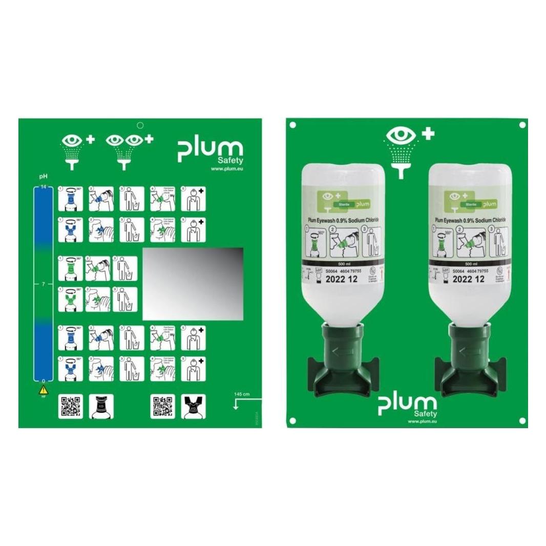 Plum Augenspülstation 4694 inklusive 2 Flaschen mit je 500 ml (4694)