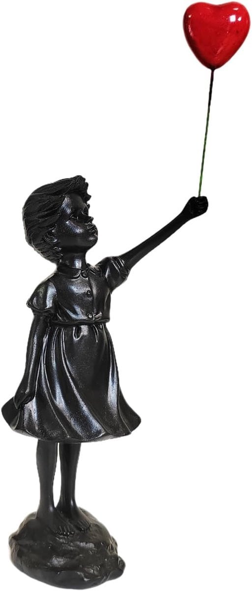 Decoratief Beeldje Abstract Sculptuur Handgegoten Hars Zwart