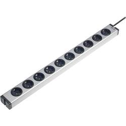 Ehmann 0600x00102031 Steckdosenleiste 10fach Aluminium Schutzkontakt 1 St.