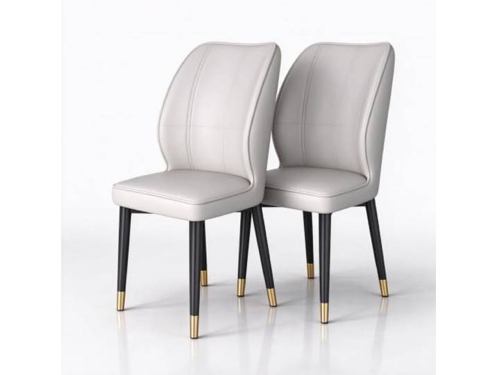 Urban Modern Esszimmerstuhl, Frühstücksstuhl aus Kunstleder Hergestellt for Frühstücksecken und Esstische: PU-Polsterung, durchbiegefester Schaumstoff mit hoher Dichte(Light gray,2ps)
