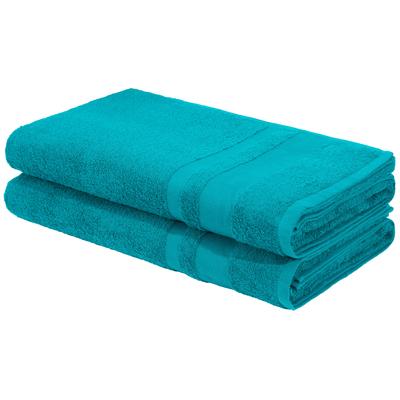 Saunatuch OTTO HOME "Vanessa, 2 Saunatücher, 80x200cm, in Standard- und Premium-Qualität", blau (petrol), B:80cm L:200cm, Walkfrottee, Obermaterial: 100% Baumwolle, Handtücher, Handtücher mit Bordüre, 100% Baumwolle, einfarbig, weich