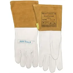 Weldas Schweißerhandschuhe natur / orange EN 388 EN 12477 EN 1149-2 Gr. XXL (10,5)  - 10-1009-XXL