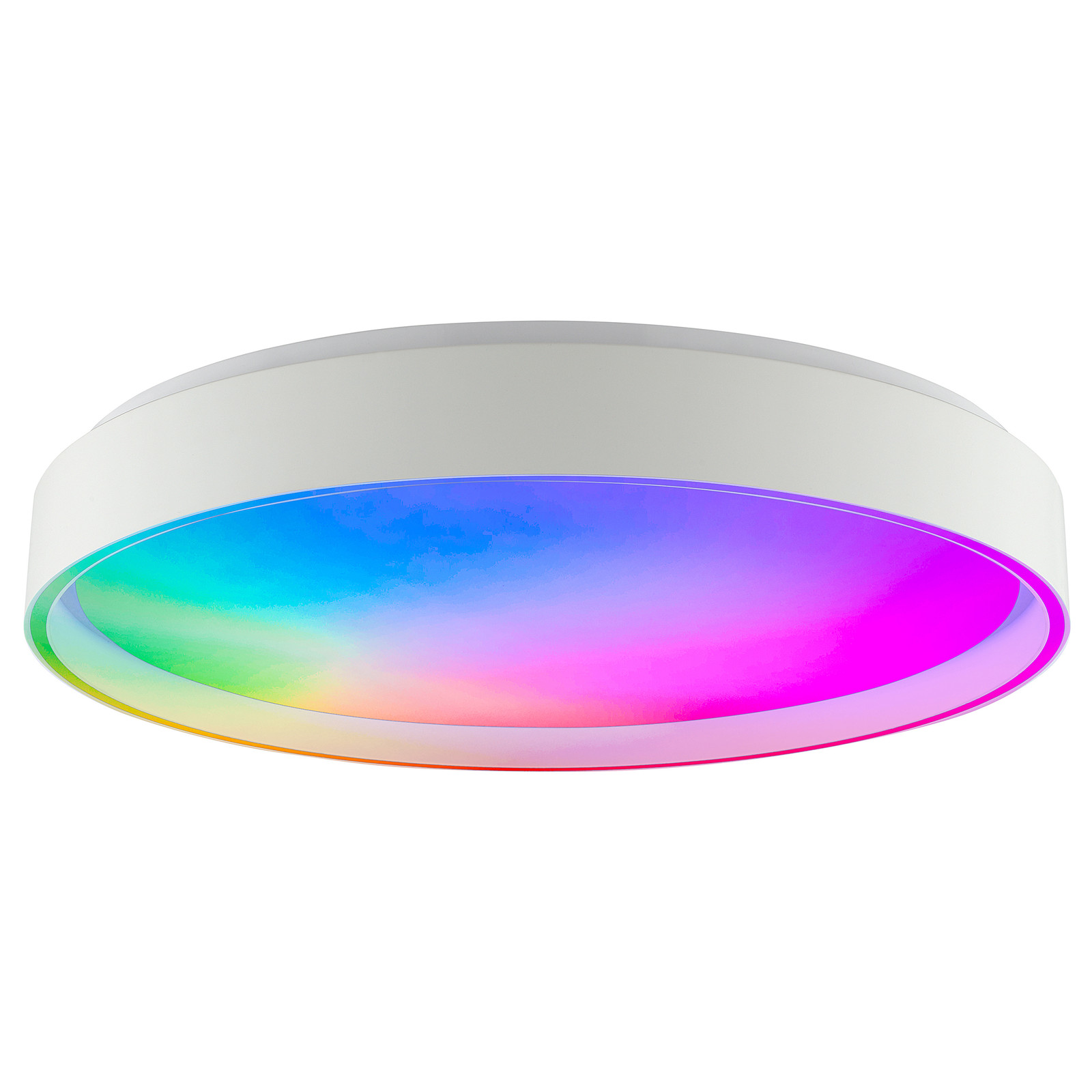 home24 LED-plafondlamp Coralia wit, Diameter: 49 cm