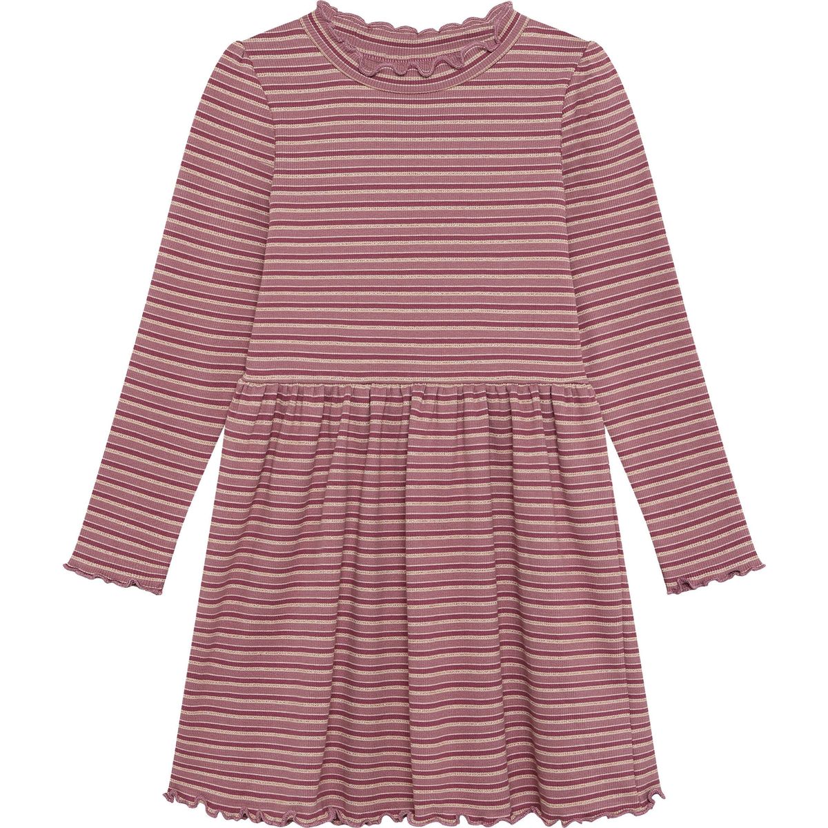 Minymo Dress LS Rib nostalgia rose (6180) 140 124512-6180-140