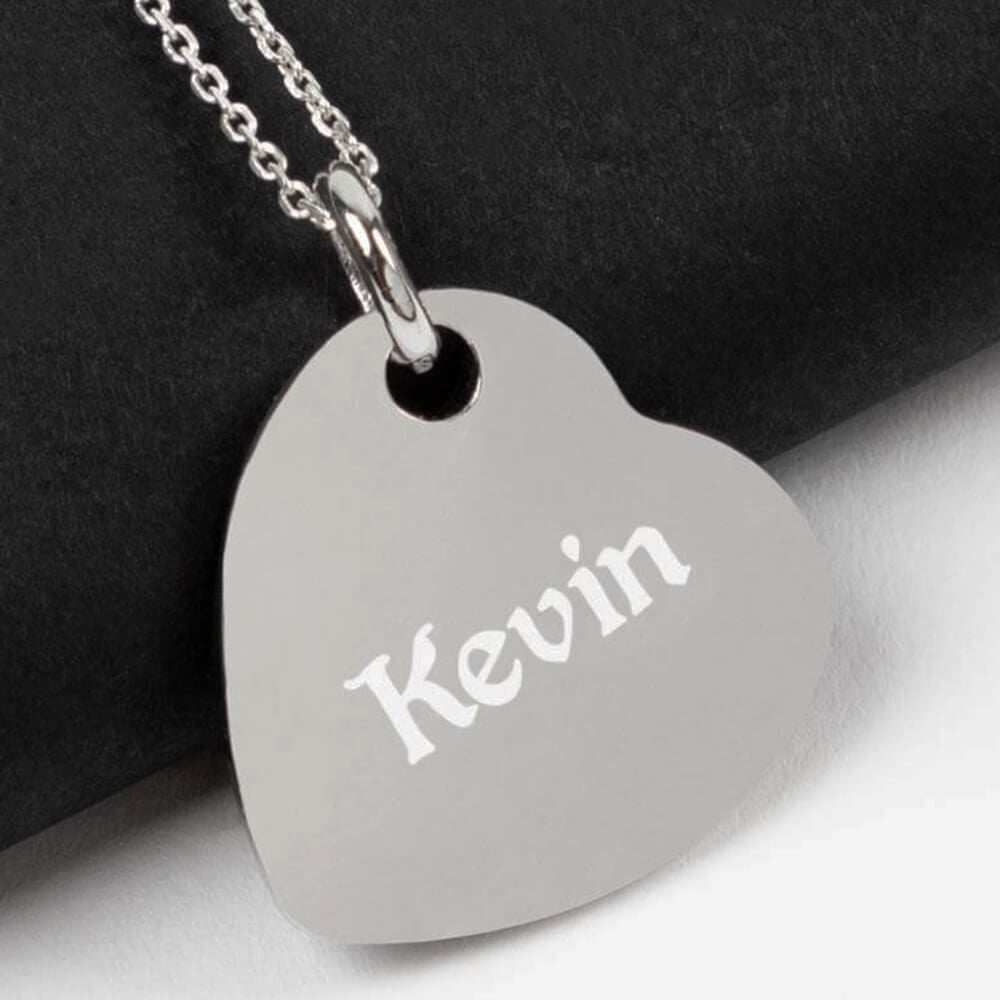 Ocadeau Collier coeur renversé argent