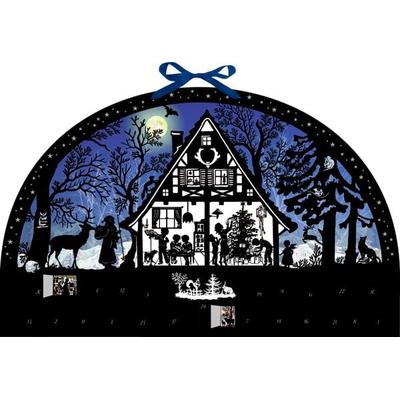 Wand-Adventskalender – Lichterbogen Weihnachtswald