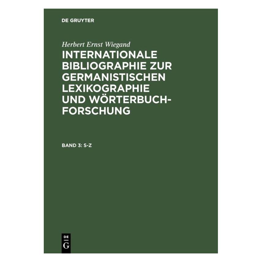 De Gruyter S-Z (Deutsch, Hardcover) (7278070)