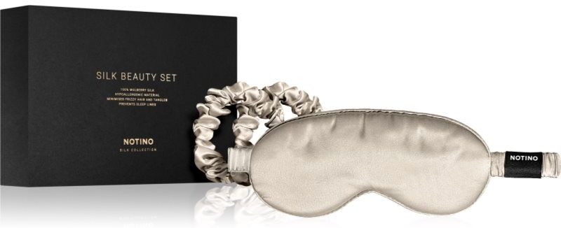 Notino Silk Collection Sleeping mask & Scrunchies Set Geschenkset Farbton Cream