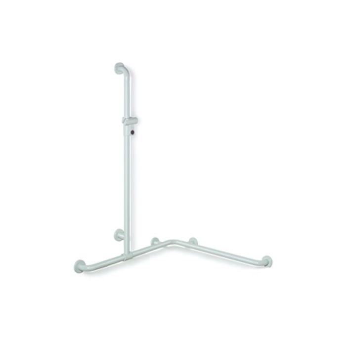 Hewi 801 Duschhandlauf 801.35.35074 962/962 x 1250 mm, apfelgrün, mit Brausehalterstange
