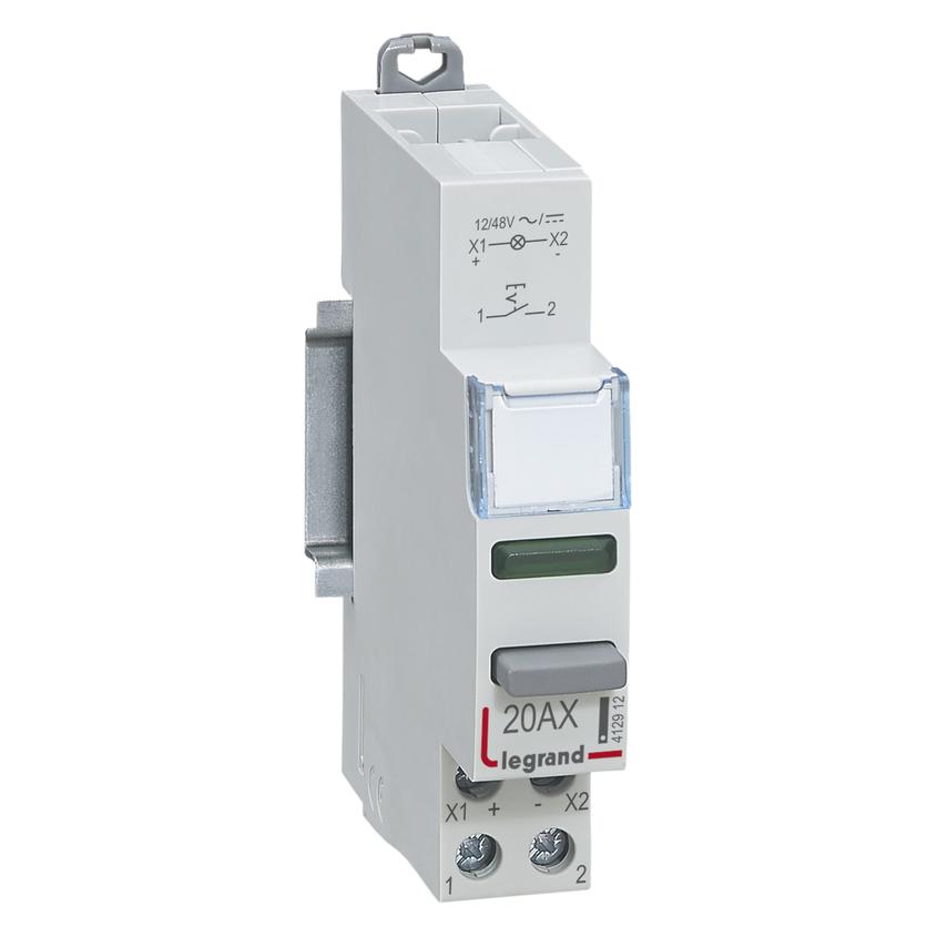 Legrand KNOPFSCHALTER EINZELBISTABEL MIT LAMPE LE-412915 1X NC 20 A (412915)