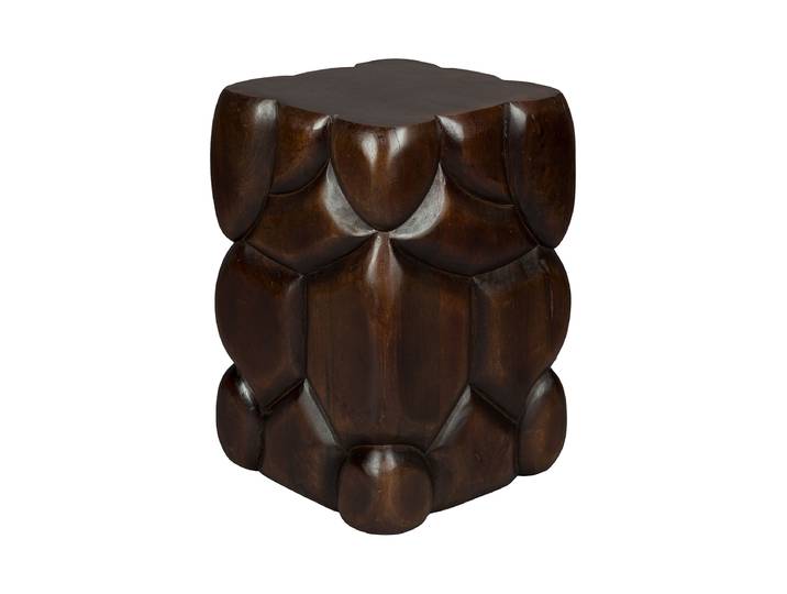 Design Hocker & Beistelltisch „Brooklyn“ Mangoholz Dunkelbraun Dutchbone