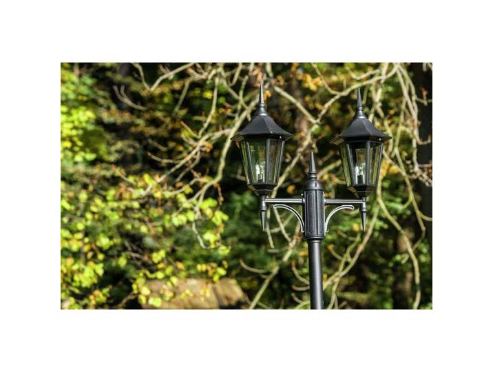 Modena 2 Lampadaire de Parc Large avec Ancrage Sol Noir - Norlys - Terrasse - Aluminium