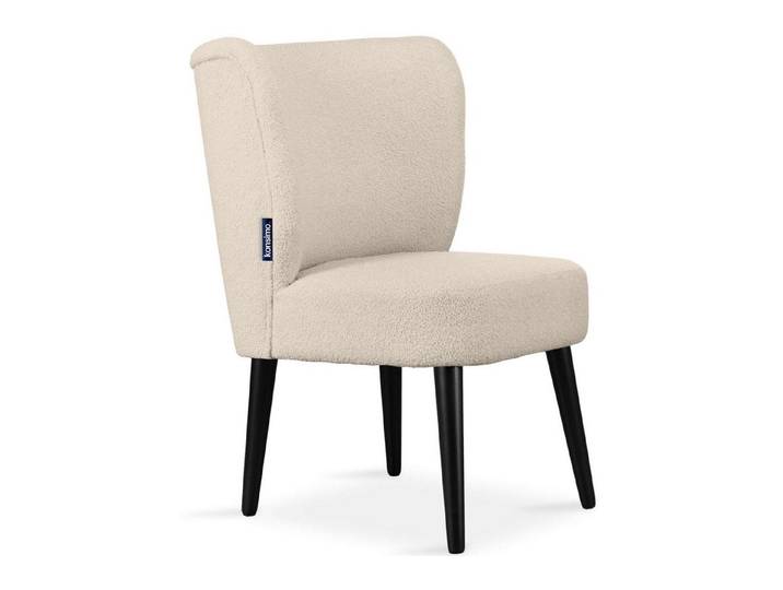 KONSIMO® Cocktailsessel APPA Sessel, auf hohen schwarz lackierten Beinen aus Buchenholz