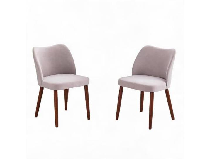 2er Set Esszimmerstühle Polsterstuhl Leinen Massivholzbeine Wingback Ergonomisch & Bequem 120kg Tragkraft Bodenschonende Filzgleiter Langlebiger Komfort Modernes Retro-Design