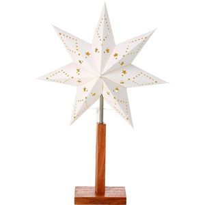 Böttcher-AG Weihnachtsstern Karo Stehleuchte, beleuchtet, Papier, 55 cm