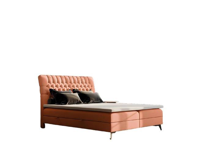 JVmoebel Boxspringbett Chesterfield Boxspringbett mit Polsterung und Bettkasten-Funktion (Boxspringbett 4062292146893), Made in Europa