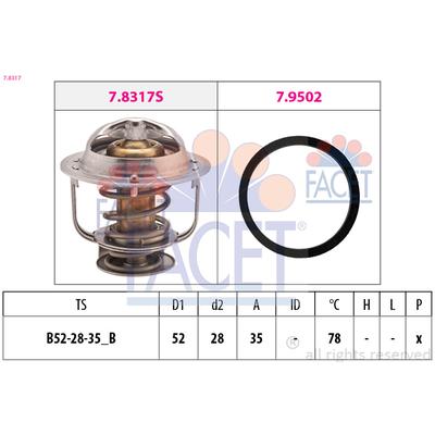 FACET Thermostat, Kühlmittel 7.8317 für DAIHATSU