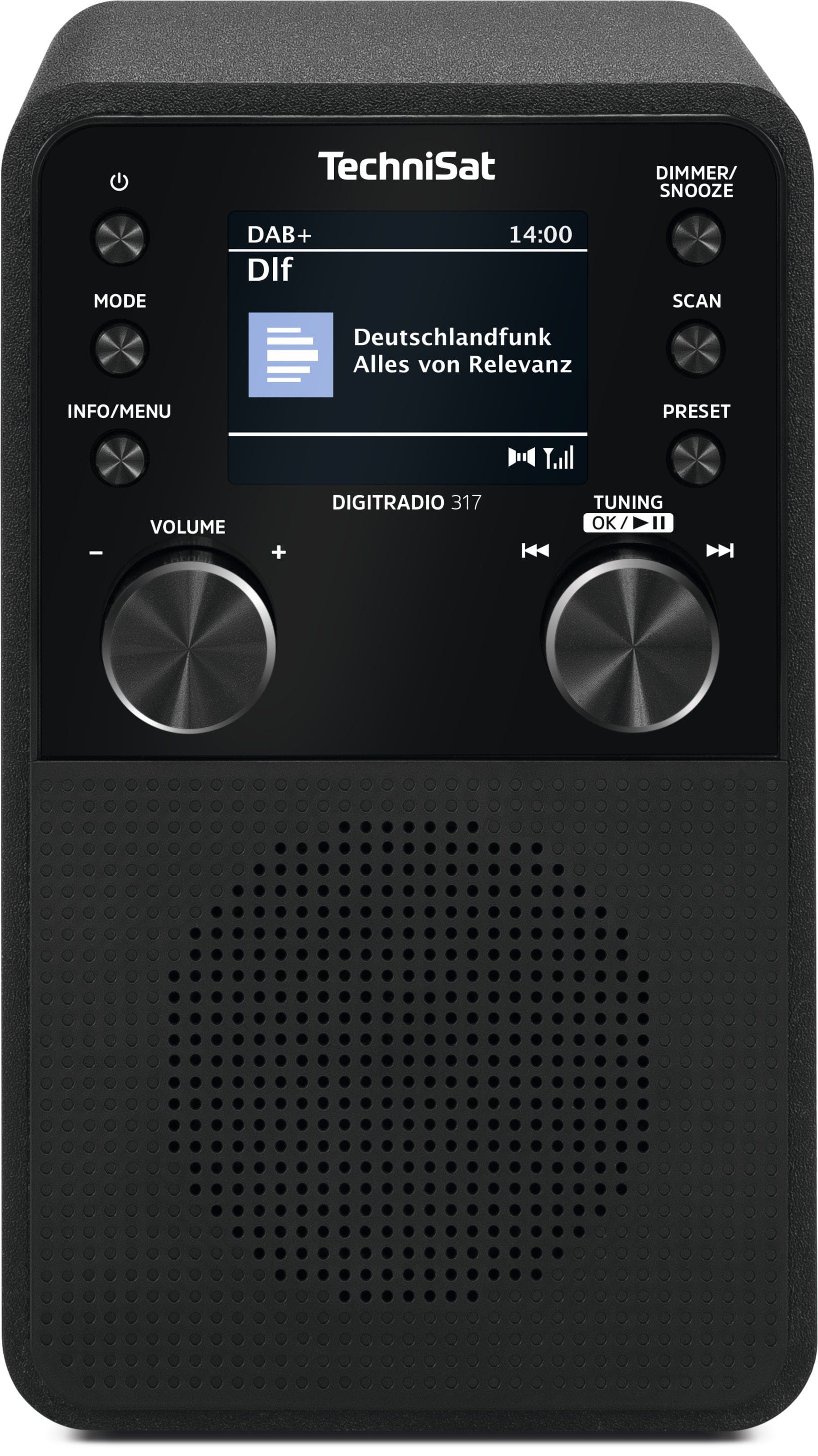 TechniSat DigitRadio 317 Bluetooth DAB+, FM Radio Tragbar (Schwarz) 0000/3999