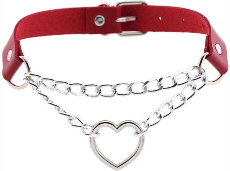 Joy Jewels Collier sexy Heart Chain Rouge