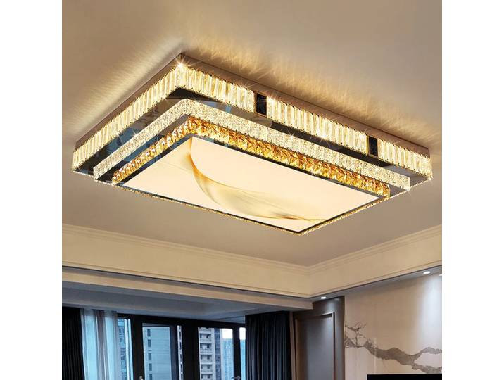 Lustre de plafond de luxe en or, lumières LED modernes, décoration intérieure, lustre en cristal K9 pour salon, chambre à coucher, salle de bain, électroménager