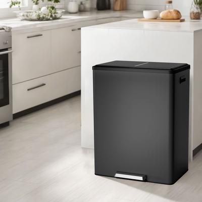 Garvee Stainless Steel Dual Trash Can, 2 x 8 Gal (2 x 30L)